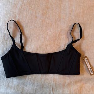SKIMS Black Corset Bikini Top